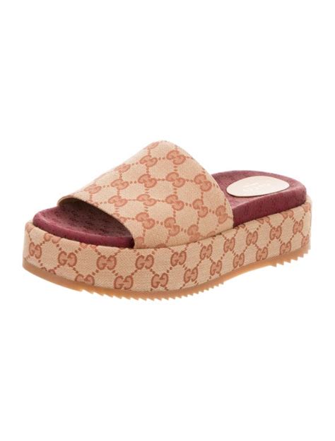 thick bottom gucci slides|Gucci slides women's.